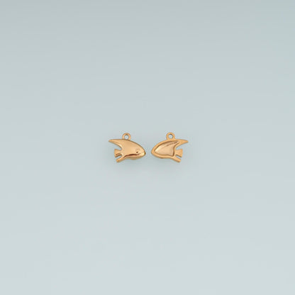 Tropical Fish Pendant,14K Gold Filled Minimalist Ocean Charm DIY Charm for Necklace Bracelet Making