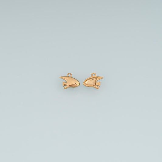 Tropical Fish Pendant,14K Gold Filled Minimalist Ocean Charm DIY Charm for Necklace Bracelet Making