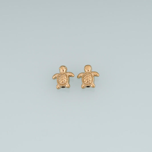 Turtle Spacer Beads Pendant,14K Gold Filled Spacer Beads Charm DIY Charm for Necklace Bracelet Making