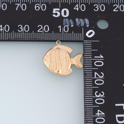 Tropical Fish Pendant,14K Gold Filled Hawaii Vacation Charm DIY Charm for Necklace Bracelet Making