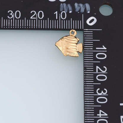 Coral Fish Pendant,14K Gold Filled Hawaii Vacation Charm DIY Charm for Necklace Bracelet Making