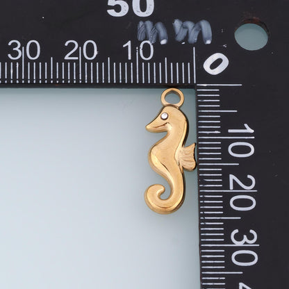 CZ Seahorse Pendant,14K Gold Filled Ocean Charm DIY Charm for Necklace Bracelet Making
