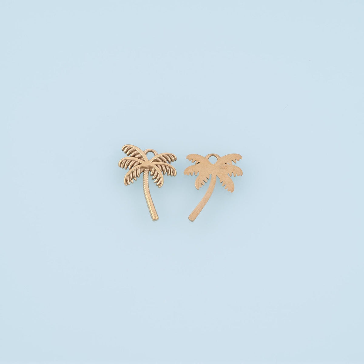 Cutout Coconut Tree Pendant,14K Gold Filled Beach Vacation Charm DIY Charm for Necklace Bracelet Making