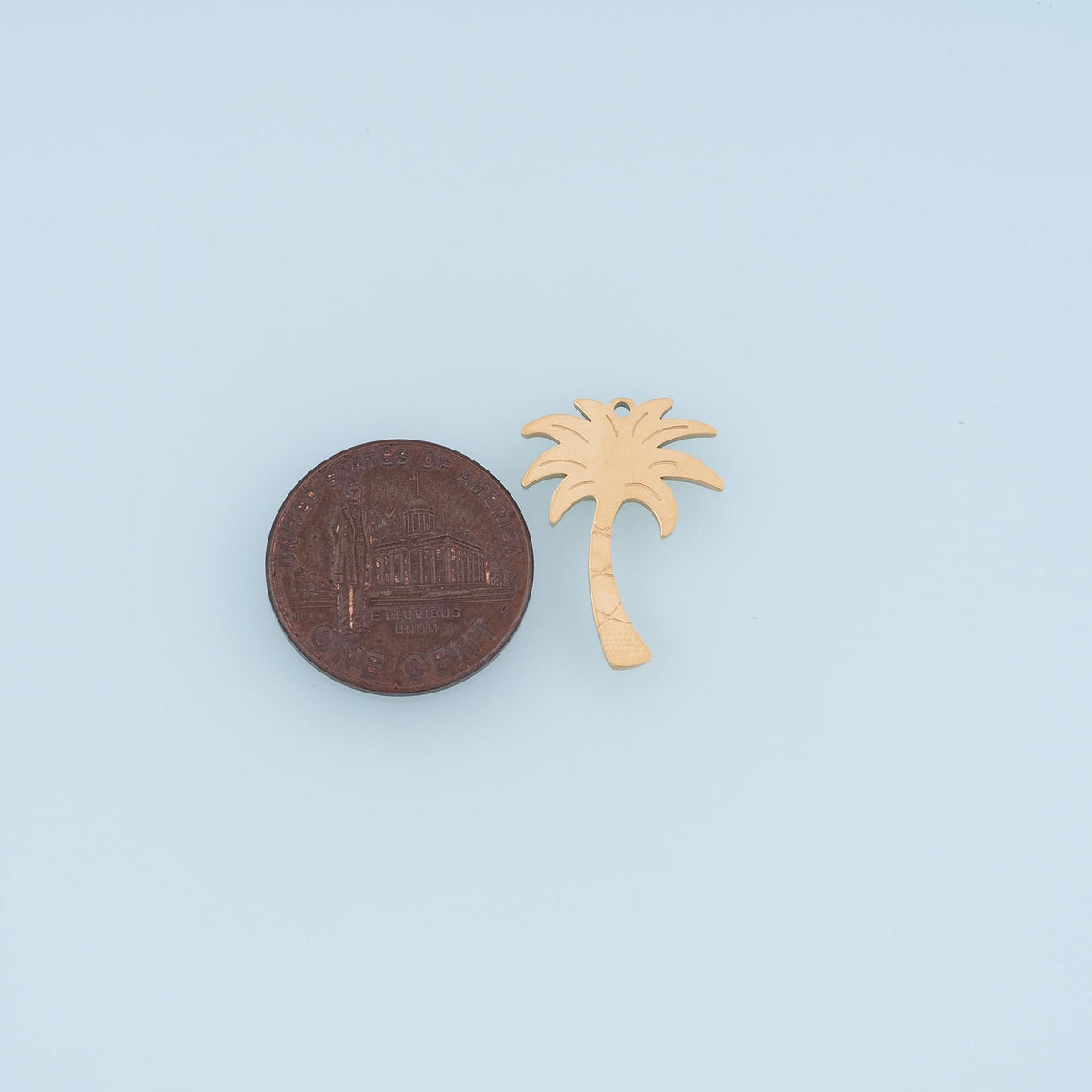 Palm Tree Pendant,14K Gold Filled Tropical Beach Charm DIY Charm for Necklace Bracelet Making