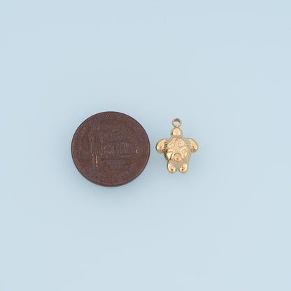 Starfish Sea Turtle Pendant,14K Gold Beach Ocean Charm DIY Charm for Necklace Bracelet Making