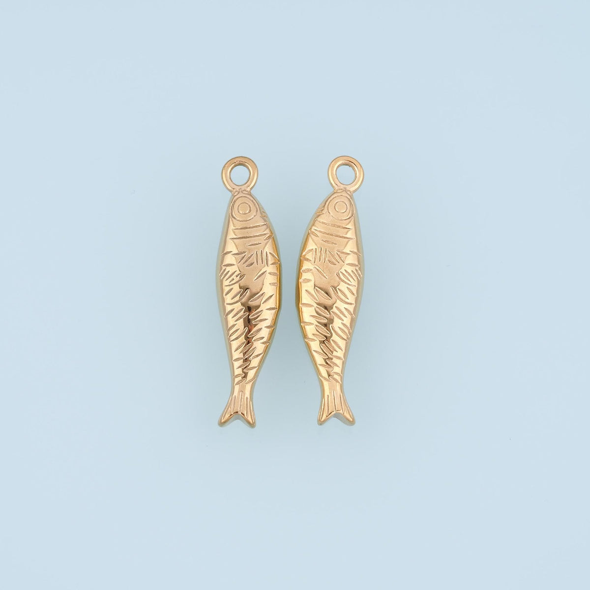 Fish Pendant,14K Gold Sea Life Charm DIY Charm for Necklace Bracelet Making