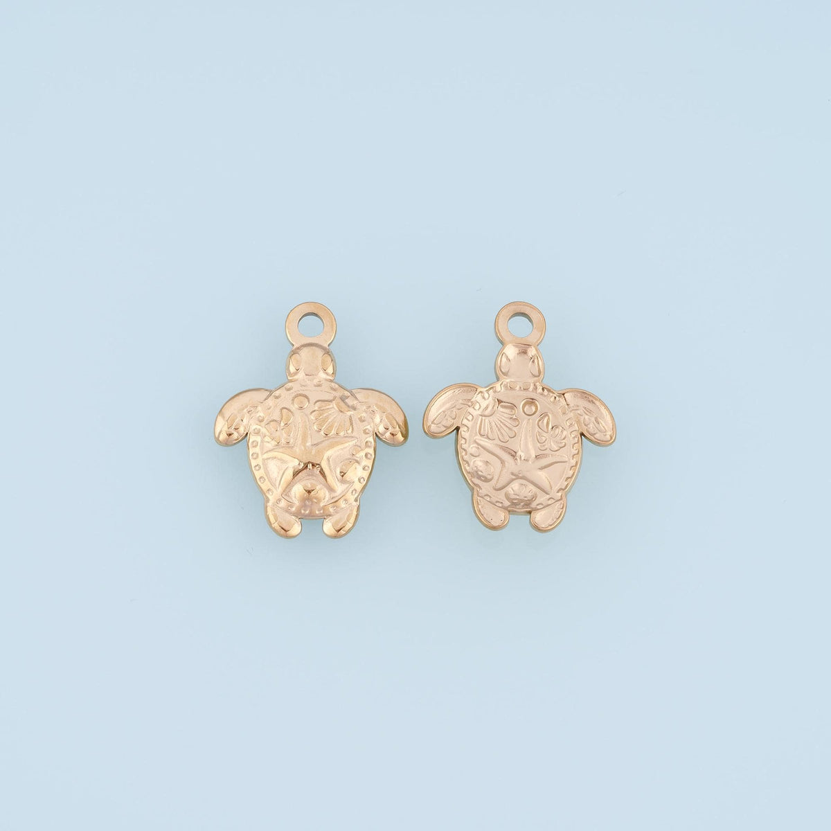Sea Turtle Pendant,14K Gold Natural Marine Style Charm DIY Charm for Necklace Bracelet Making