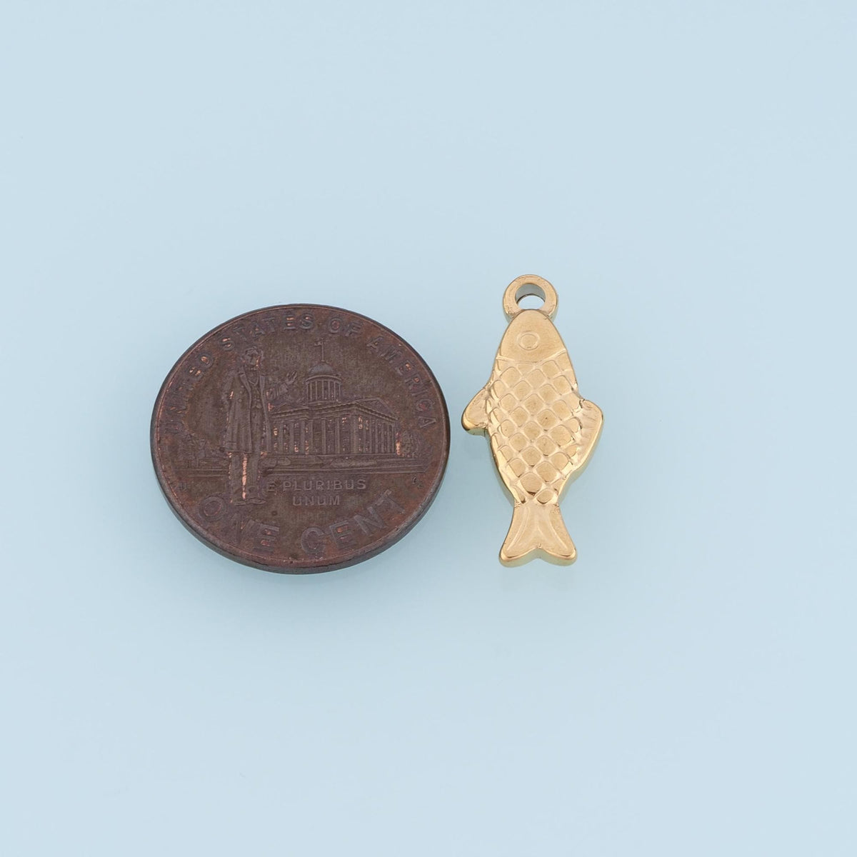 Fish Pendant,14K Gold Natural Marine Style Charm DIY Charm for Necklace Bracelet Making