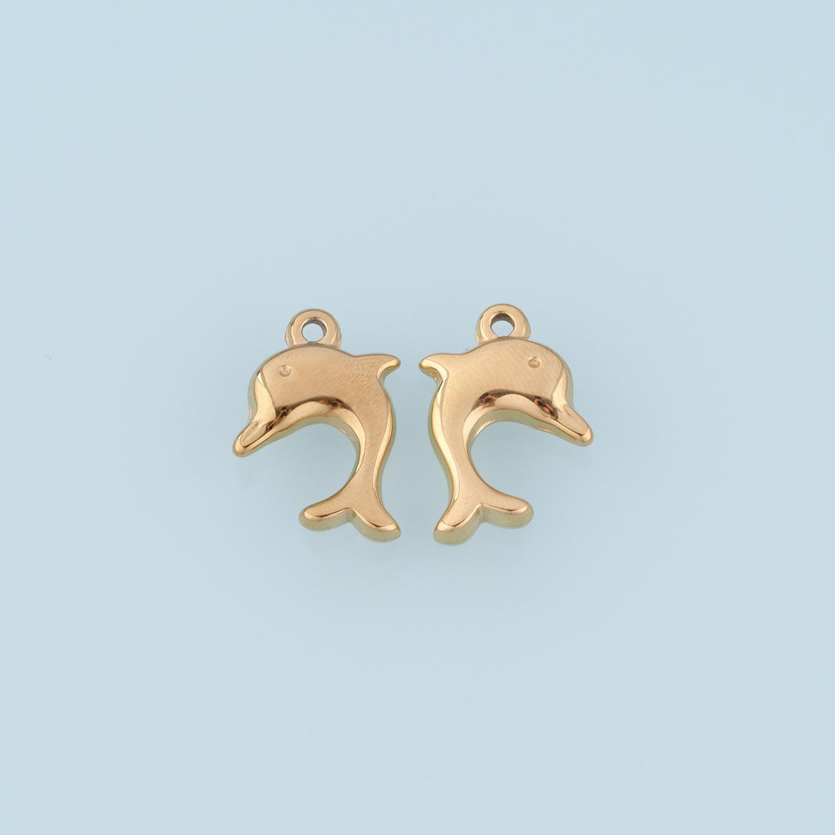 Dolphin Pendant,14K Gold Ocean Animal Charm DIY Charm for Necklace Bracelet Making