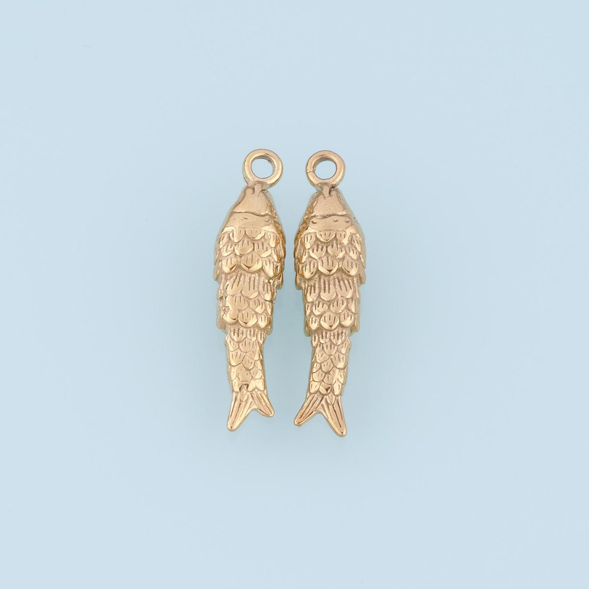 Koi Fish Pendant,14K Gold Good Luck Koi Charm DIY Charm for Necklace Bracelet Making