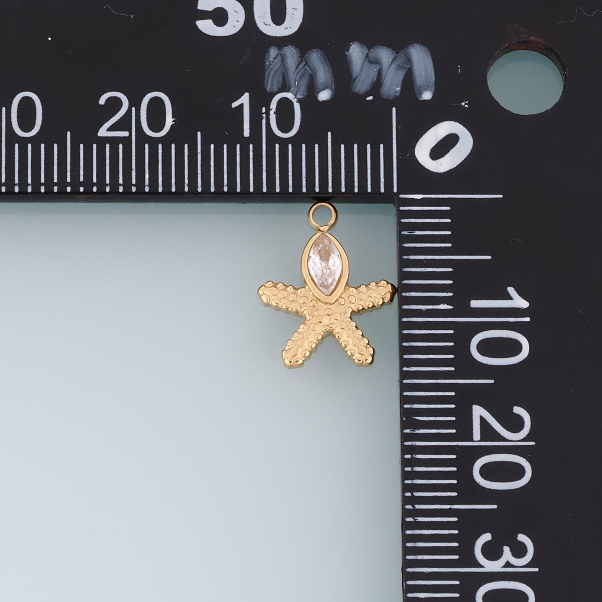 CZ Starfish Pendant,14K Gold Ocean Animal Charm DIY Charm for Necklace Bracelet Making