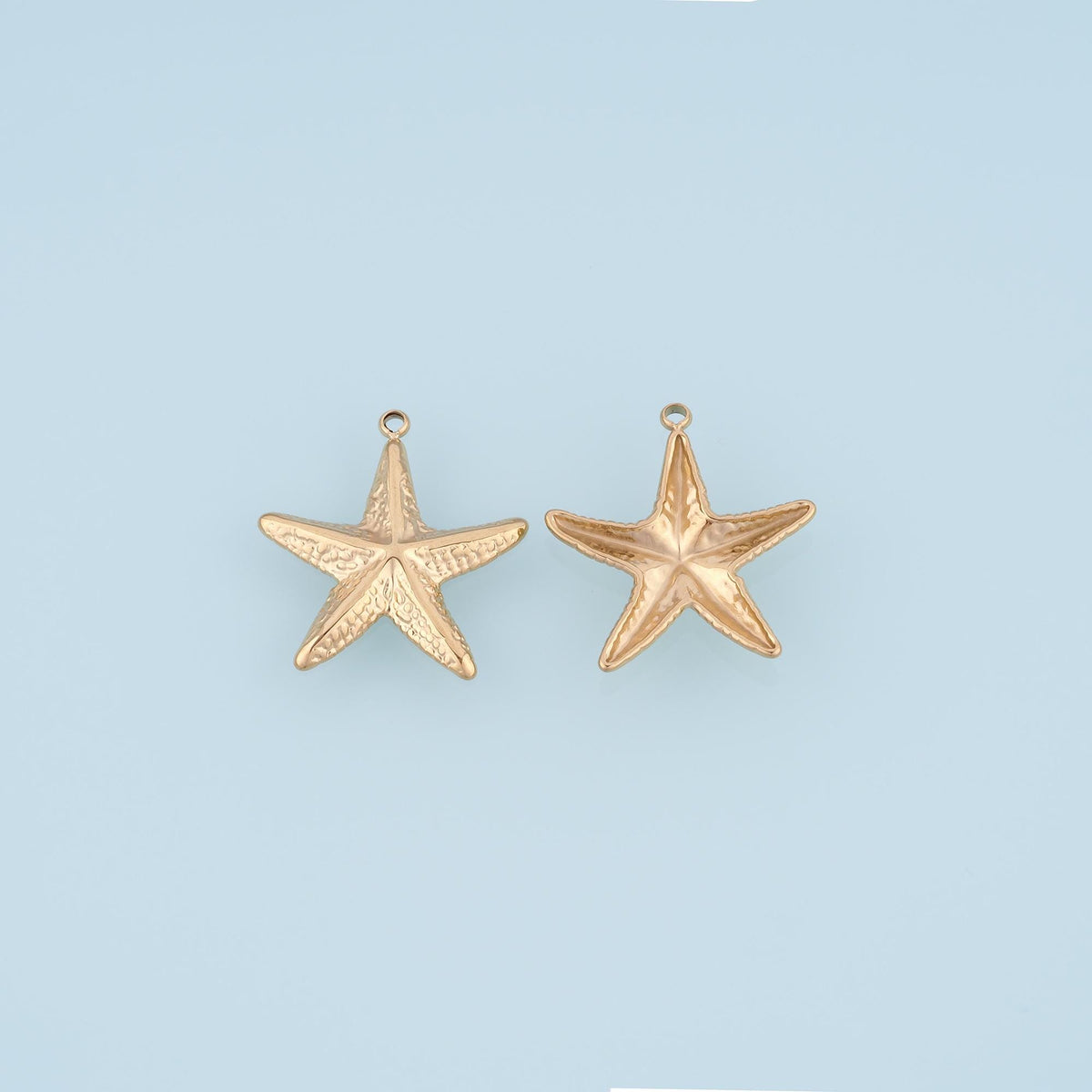 Hammered Texture Starfish Pendant,14K Gold Minimalist Charm DIY Charm for Necklace Bracelet Making