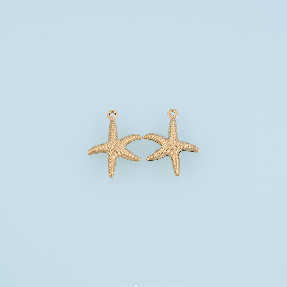 Leaf-Vein Starfish Pendant,14K Gold Minimalist Charm DIY Charm for Necklace Bracelet Making