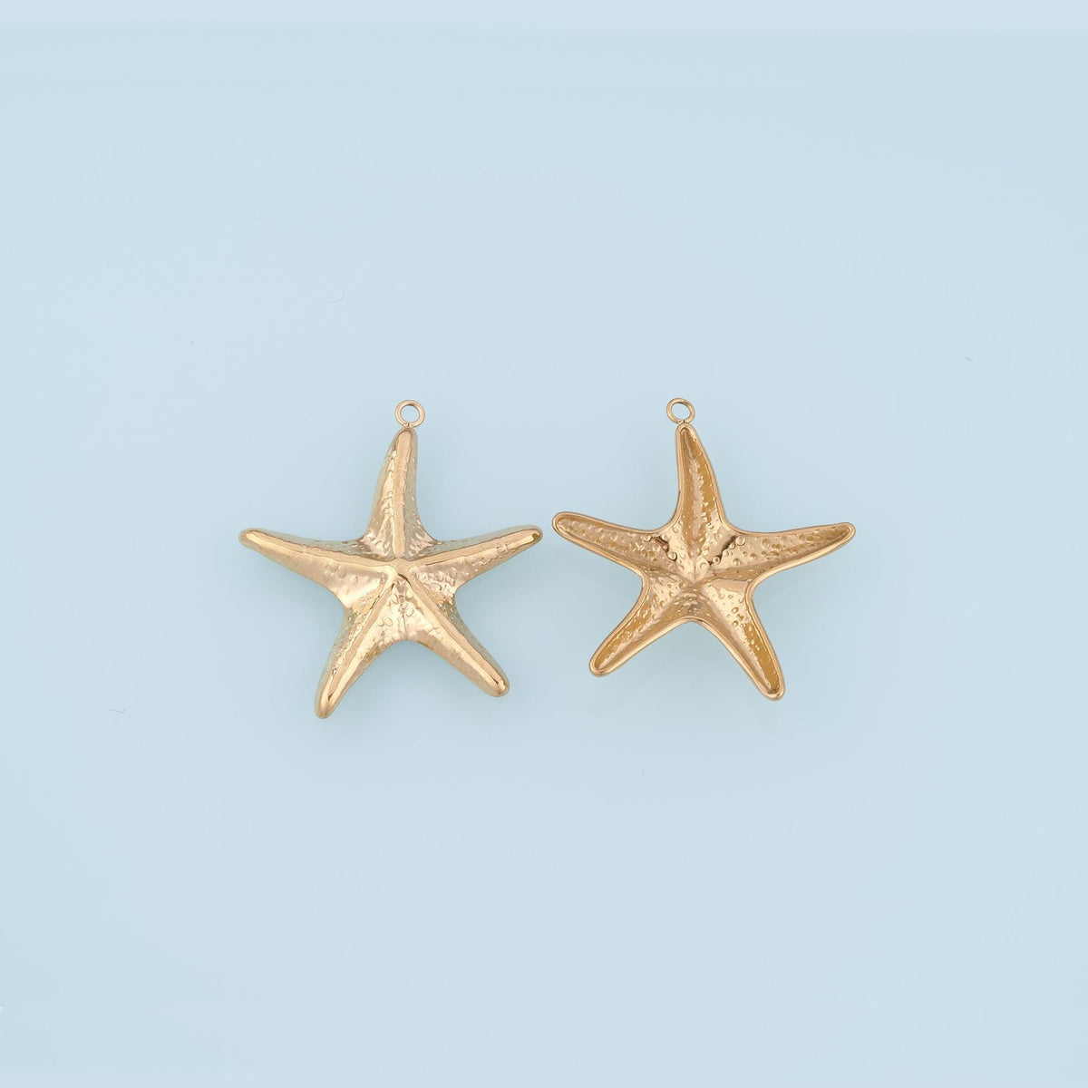 Hammered Texture Starfish Pendant,14K Gold Minimalist Charm DIY Charm for Necklace Bracelet Making