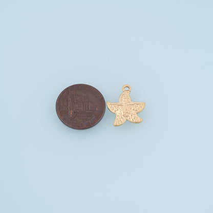 Polka-Dot Mini Starfish Pendant,14K Gold Minimalist Charm DIY Charm for Necklace Bracelet Making