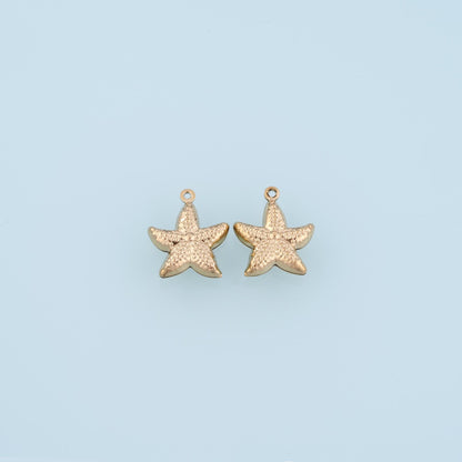 Polka-Dot Mini Starfish Pendant,14K Gold Minimalist Charm DIY Charm for Necklace Bracelet Making
