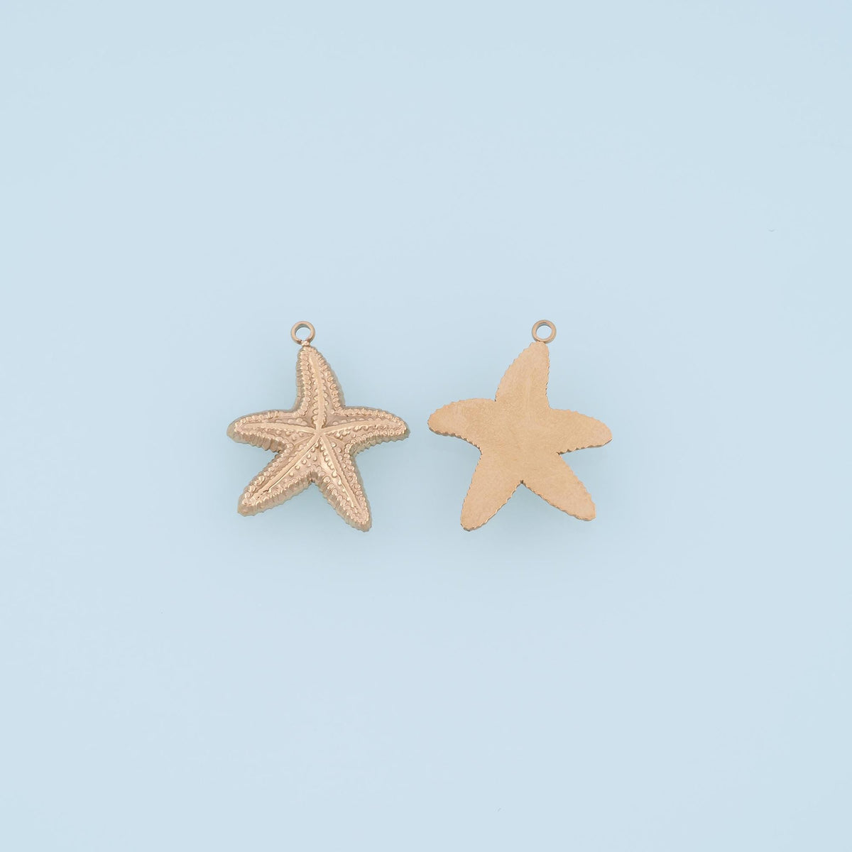 Deep Sea Texture Starfish Pendant,14K Gold Minimalist Charm DIY Charm for Necklace Bracelet Making