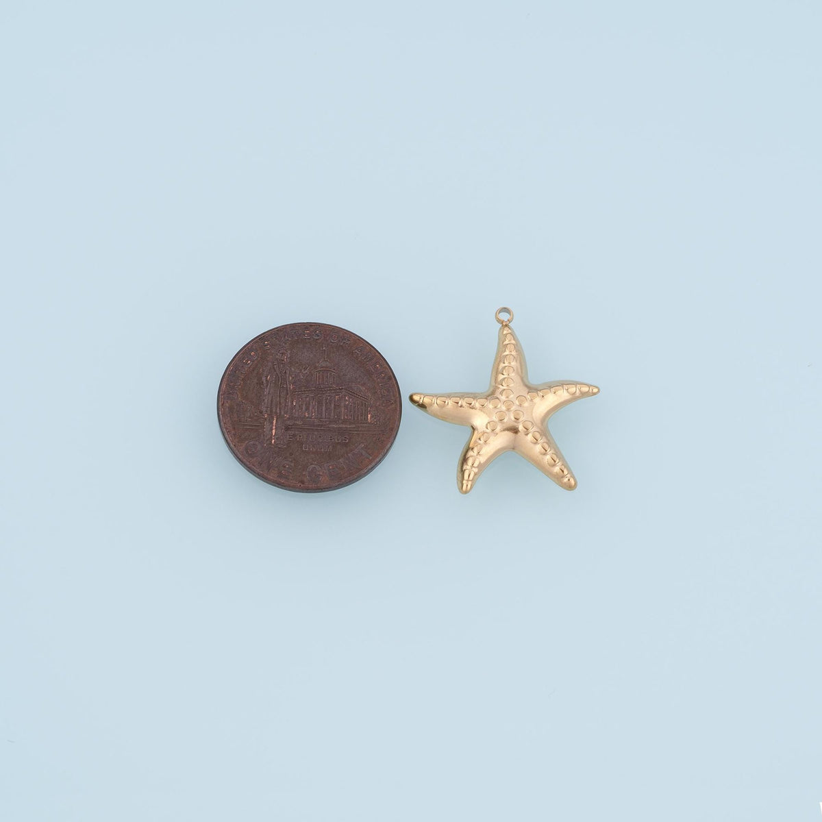 Midline Polka Dot Starfish Pendant,14K Gold Minimalist Charm DIY Charm for Necklace Bracelet Making