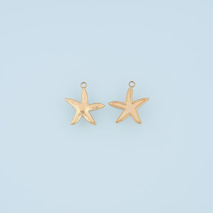 Polka Dot Starfish Pendant,14K Gold Minimalist Charm DIY Charm for Necklace Bracelet Making