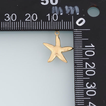 Polka Dot Starfish Pendant,14K Gold Minimalist Charm DIY Charm for Necklace Bracelet Making