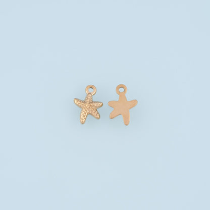 Midline Polka Dot Mini Starfish Pendant,14K Gold Minimalist Charm DIY Charm for Necklace Bracelet Making