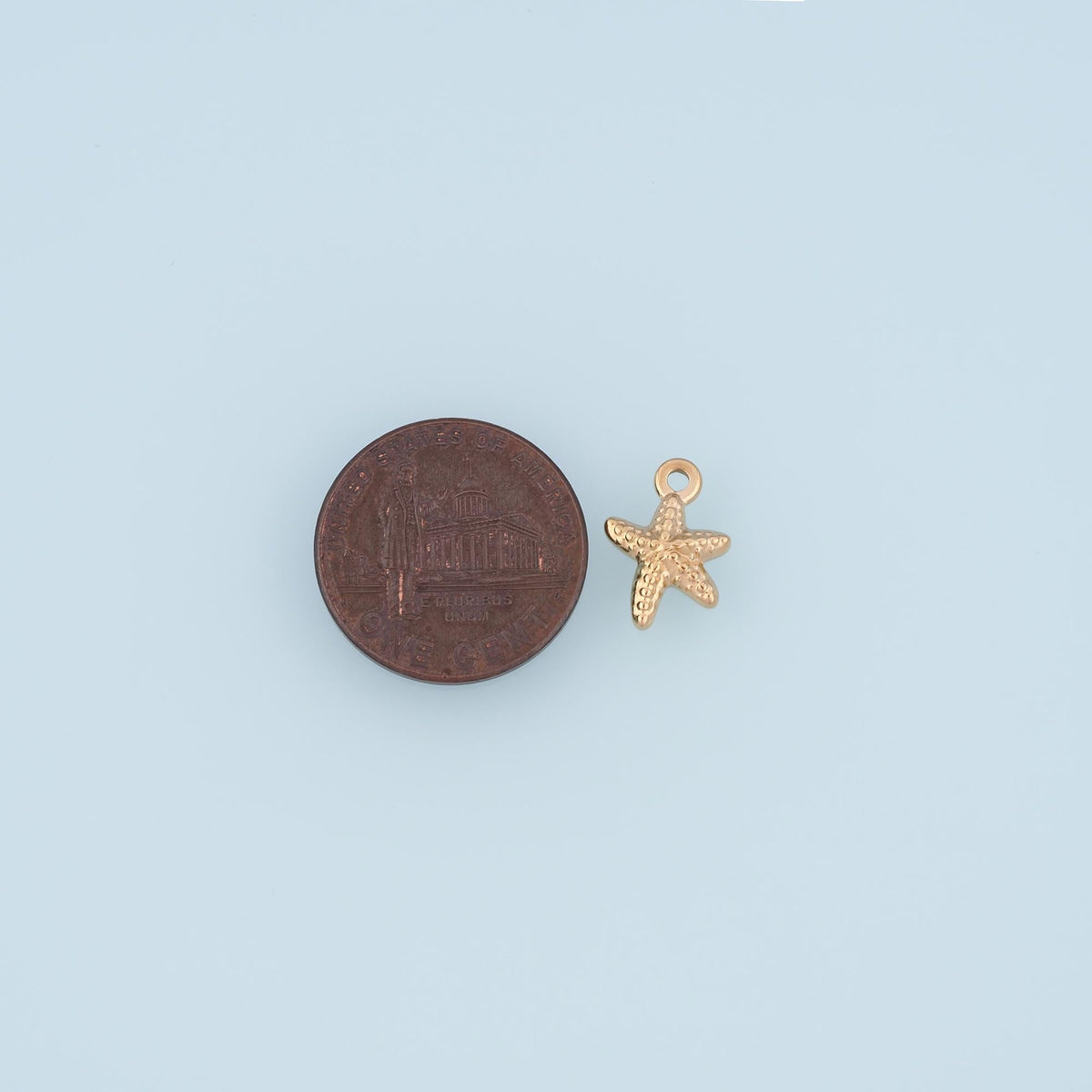Midline Polka Dot Mini Starfish Pendant,14K Gold Minimalist Charm DIY Charm for Necklace Bracelet Making