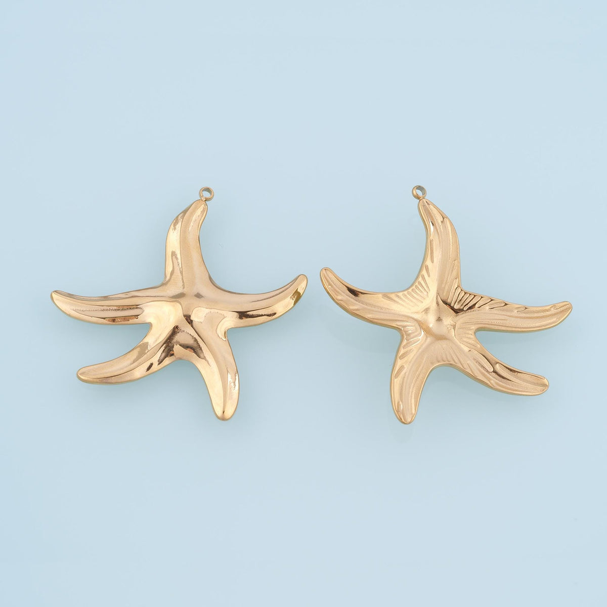 Arc Smooth Surface Starfish Pendant,14K Gold Minimalist Charm DIY Charm for Necklace Bracelet Making