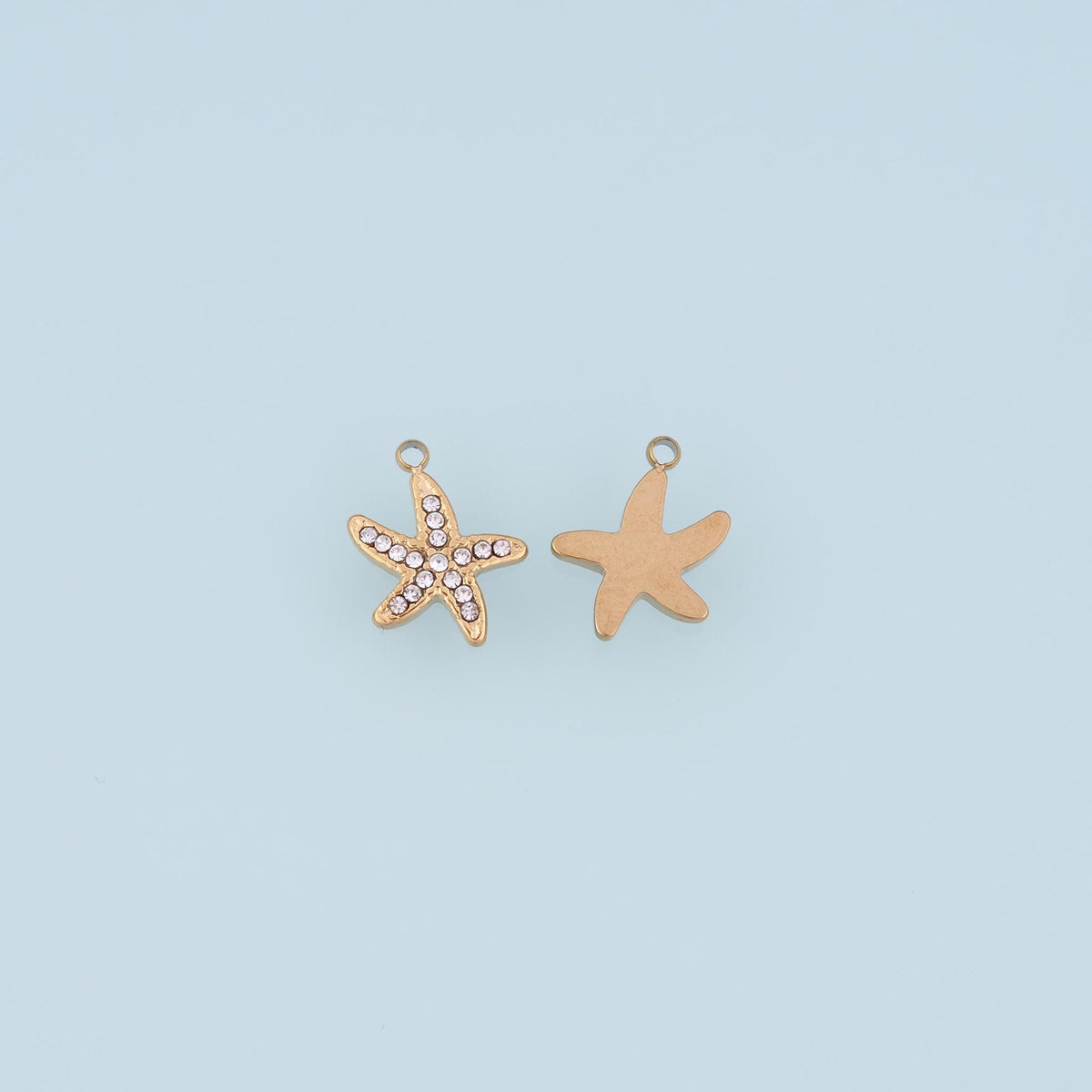 CZ Beckon Starfish Pendant,14K Gold Minimalist Charm DIY Charm for Necklace Bracelet Making