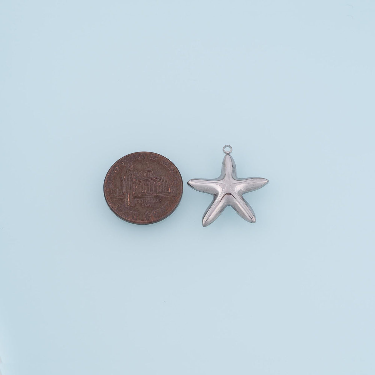 Streamline Smooth Surface Starfish Pendant,14K Gold Minimalist Charm DIY Charm for Necklace Bracelet Making