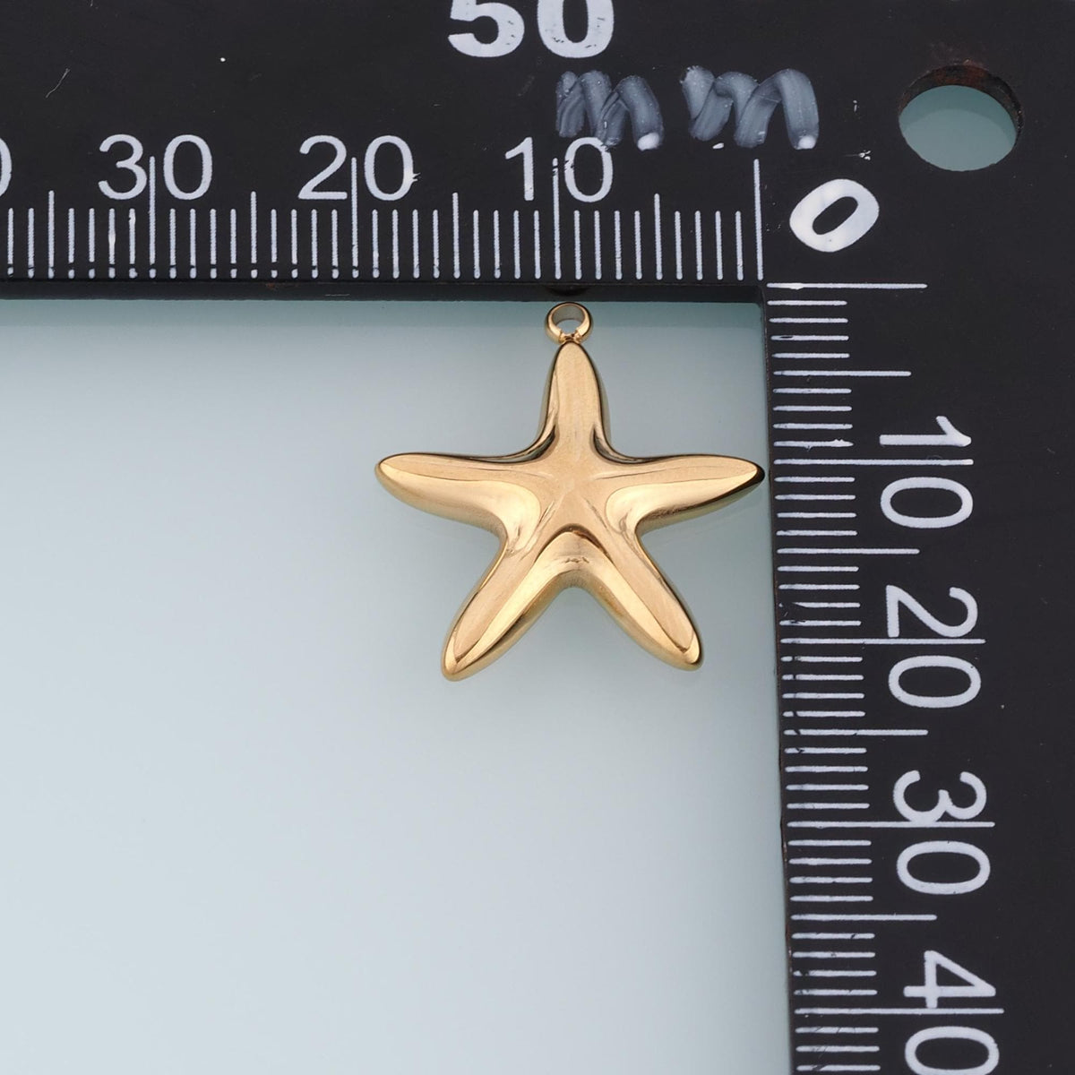 Streamline Smooth Surface Starfish Pendant,14K Gold Minimalist Charm DIY Charm for Necklace Bracelet Making