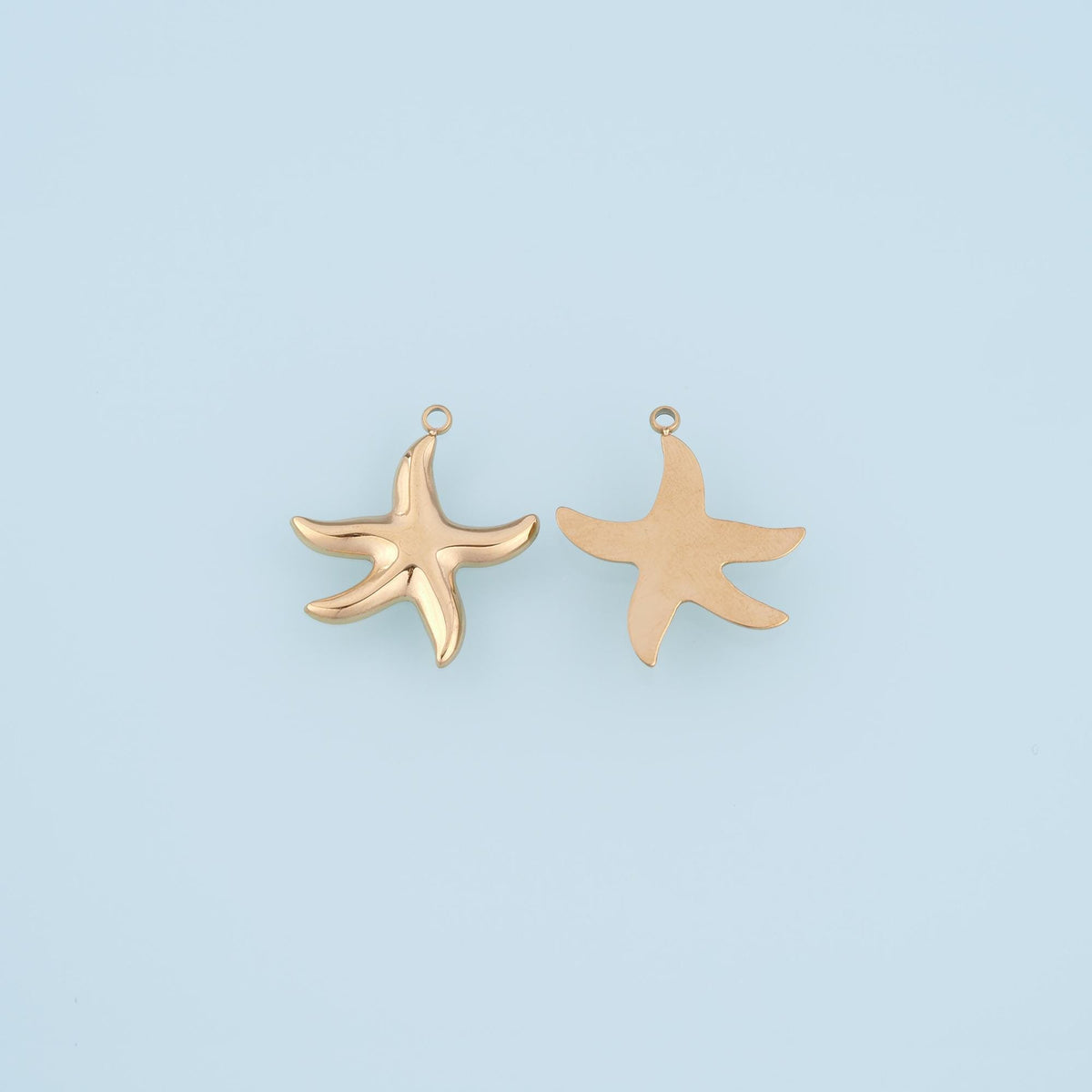 Arc Smooth Surface Starfish Pendant,14K Gold Minimalist Charm DIY Charm for Necklace Bracelet Making
