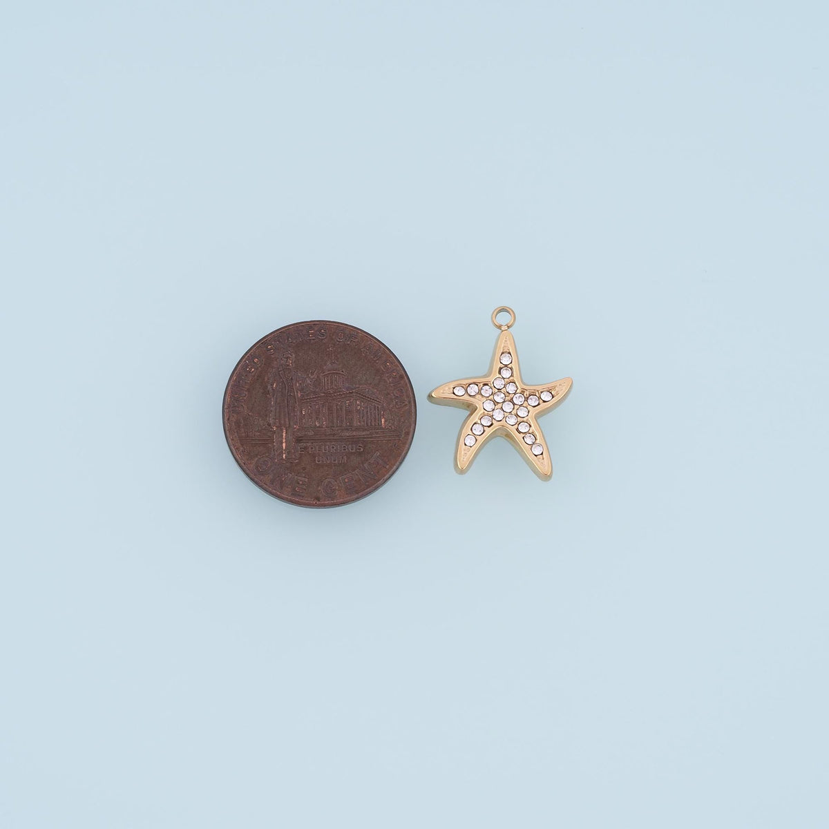 Cubic Zirconia Star Charm Pendant for Jewelry Making