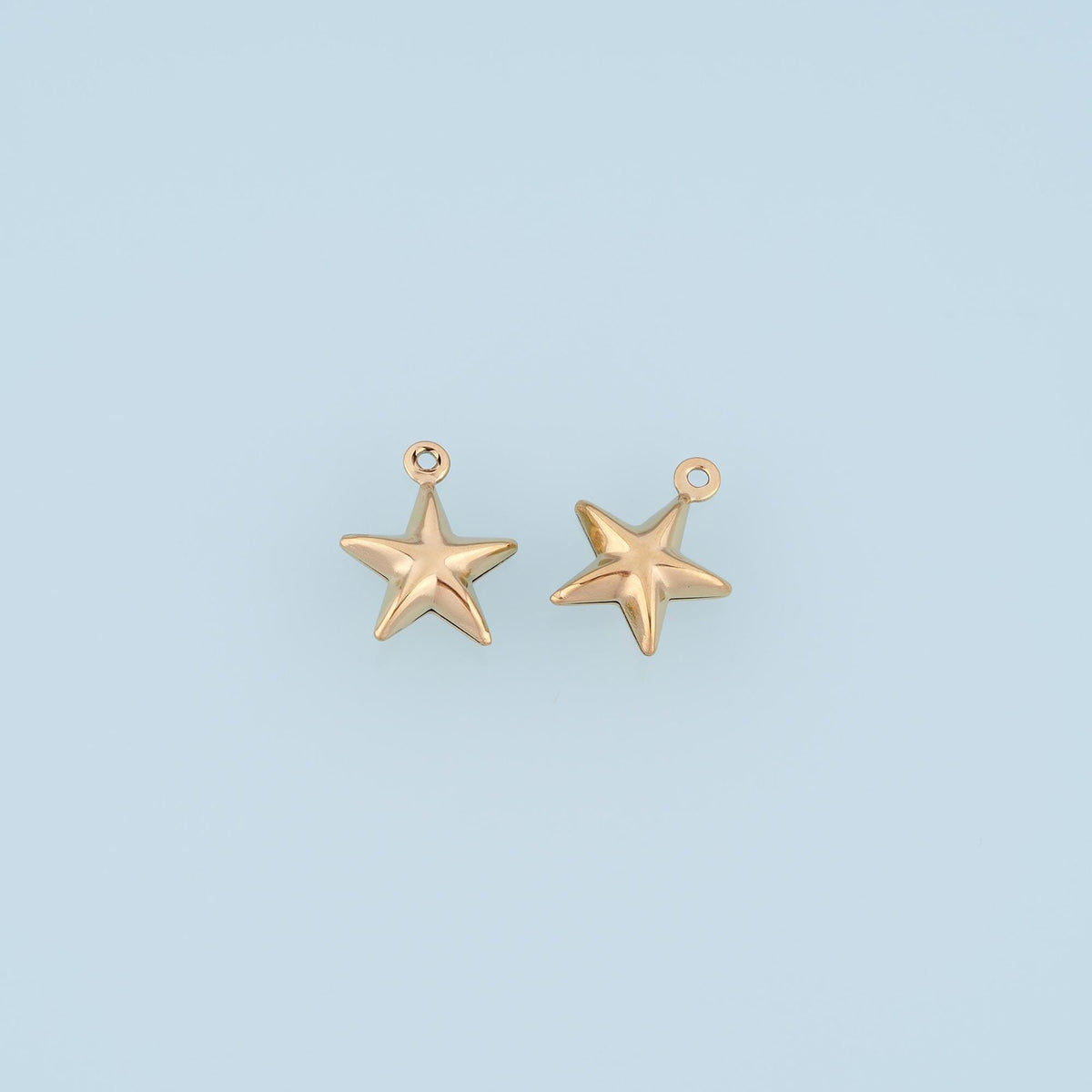 Smooth Surface Star Pendant,14K Gold Minimalist Charm DIY Charm for Necklace Bracelet Making