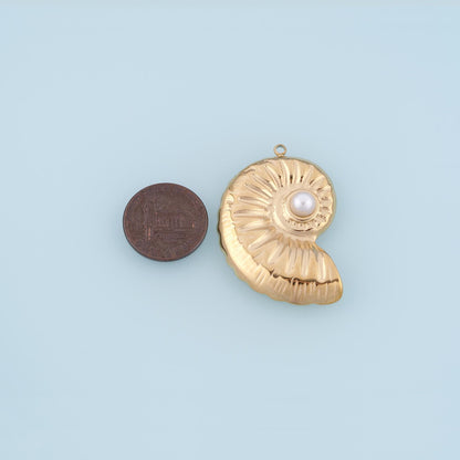 Pearl Shell Charm Pendant for Jewelry Making