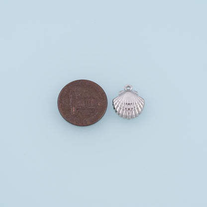 Scallop Pendant,14K Gold Beach Vacation Charm DIY Charm for Necklace Bracelet Making