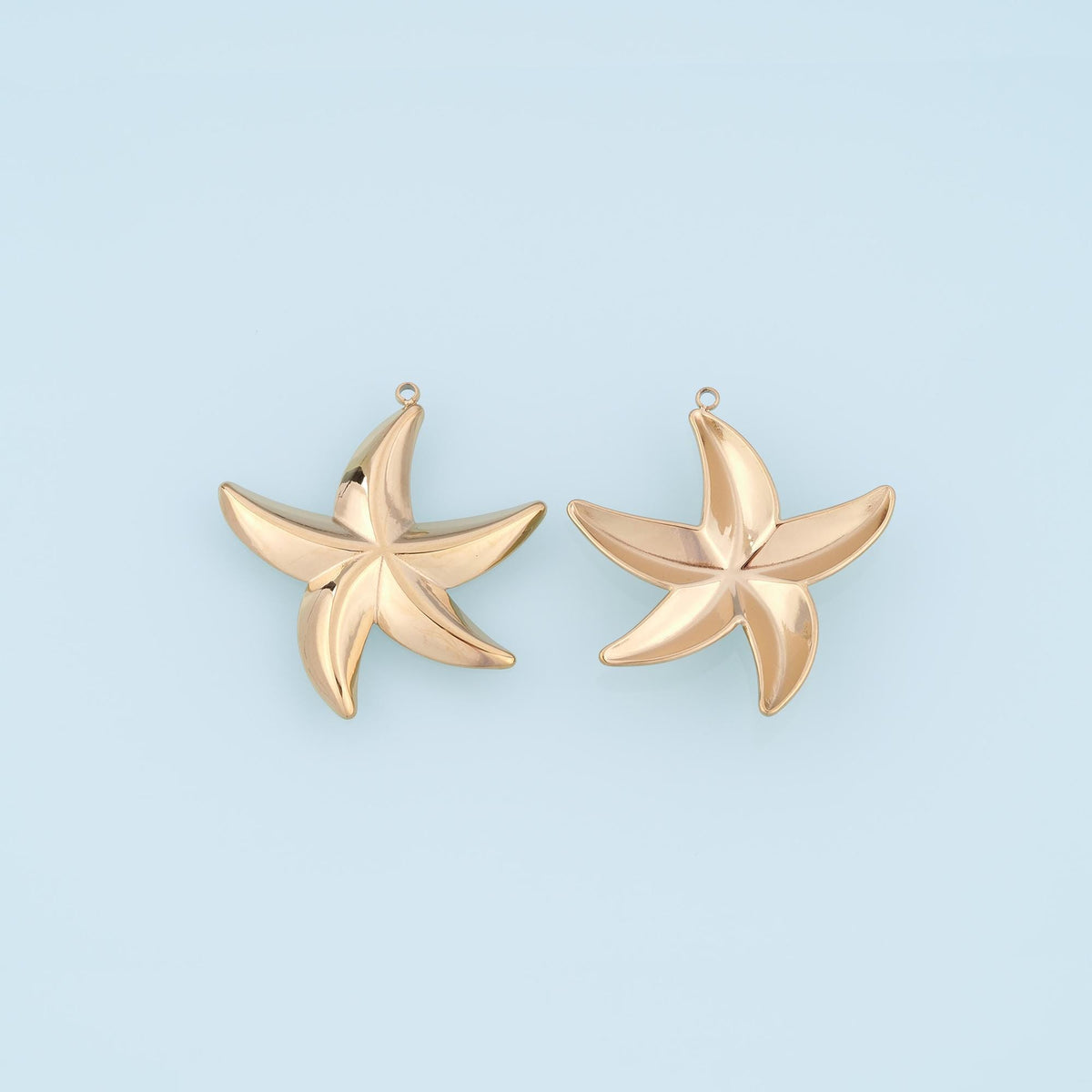Arc Streamline Starfish Pendant,14K Gold Minimalist Charm DIY Charm for Necklace Bracelet Making