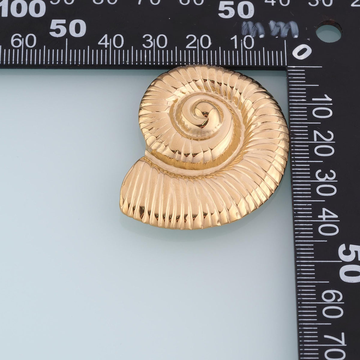 Arc Texture Nautilus Pendant,14K Gold Vintage Ocean Charm DIY Charm for Necklace Bracelet Making