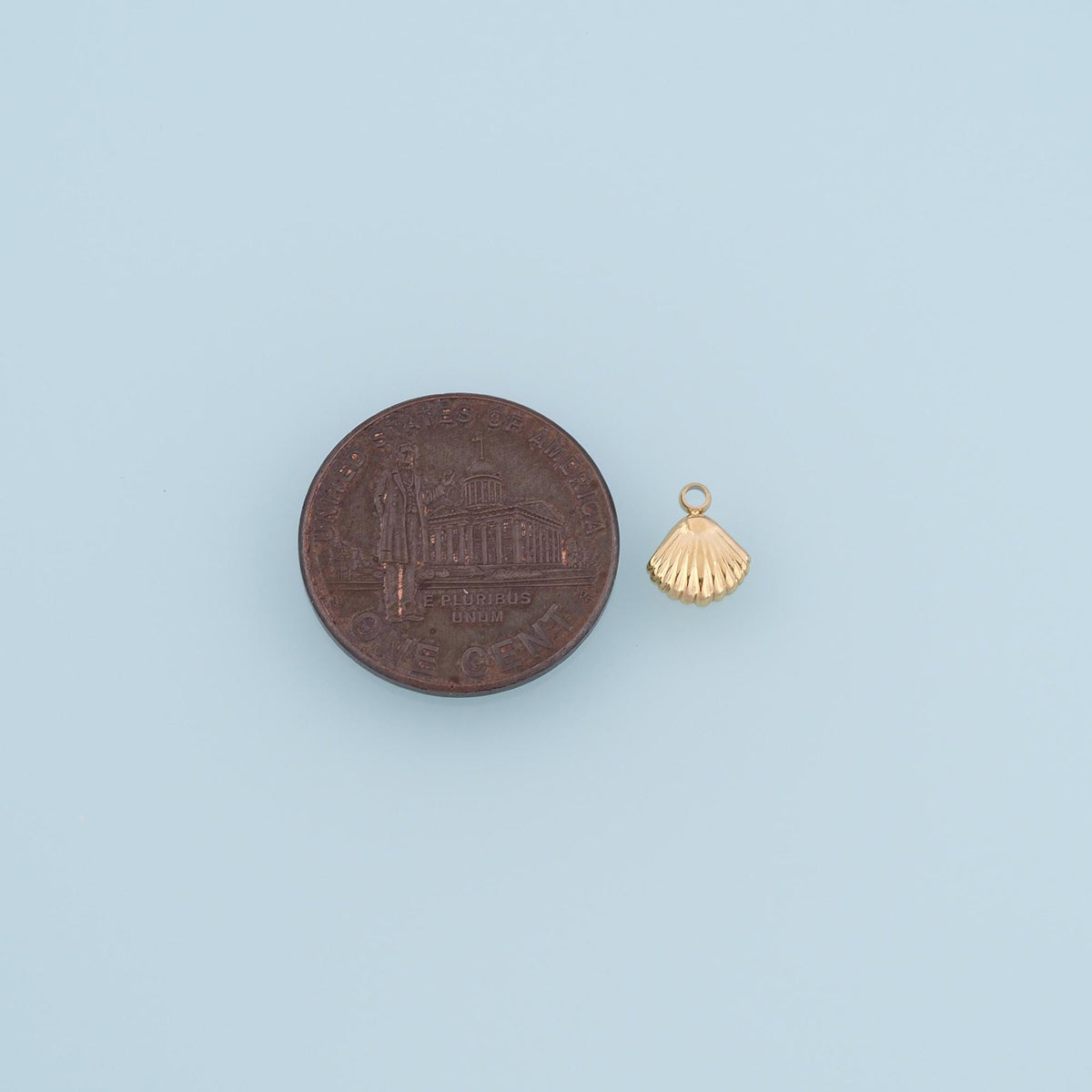 Texture Scallop Pendant,14K Gold Beach Vacation Charm DIY Charm for Necklace Bracelet Making