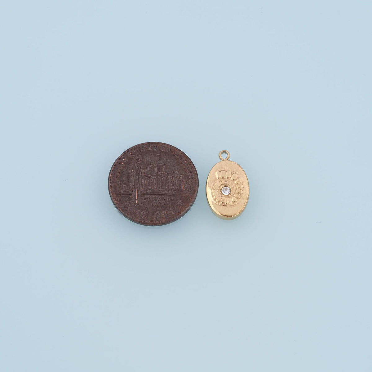 Oval Charm Pendant for Jewelry Making