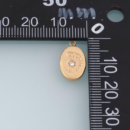 Oval Charm Pendant for Jewelry Making