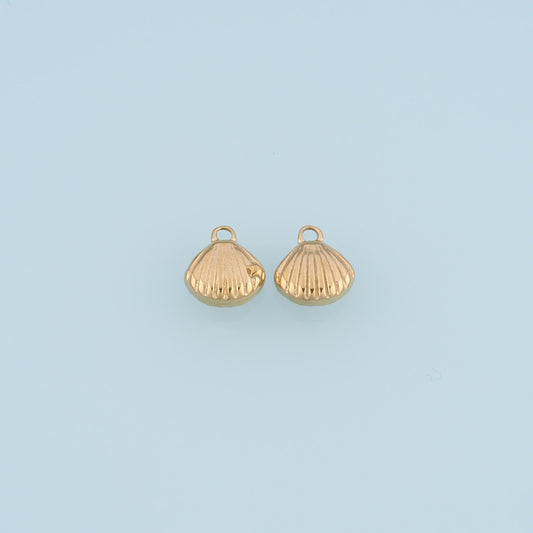 Star Shell Pendant,14K Gold Ocean Charm DIY Charm for Necklace Bracelet Making