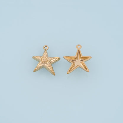 Star Charm Pendant for Jewelry Making