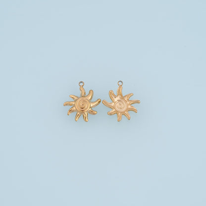 Sun Charm Pendant for Jewelry Making
