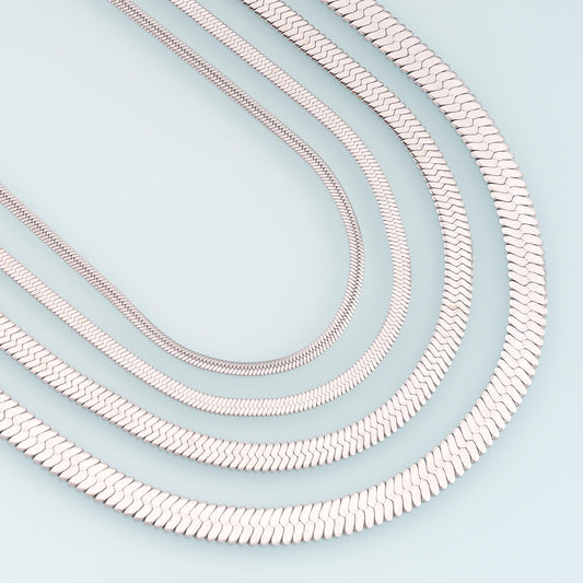 Stainless Steel Snake Bone Chain,Silver Stainless Steel Chain,Waterproof Chain for DIY Necklace Bracelet Making