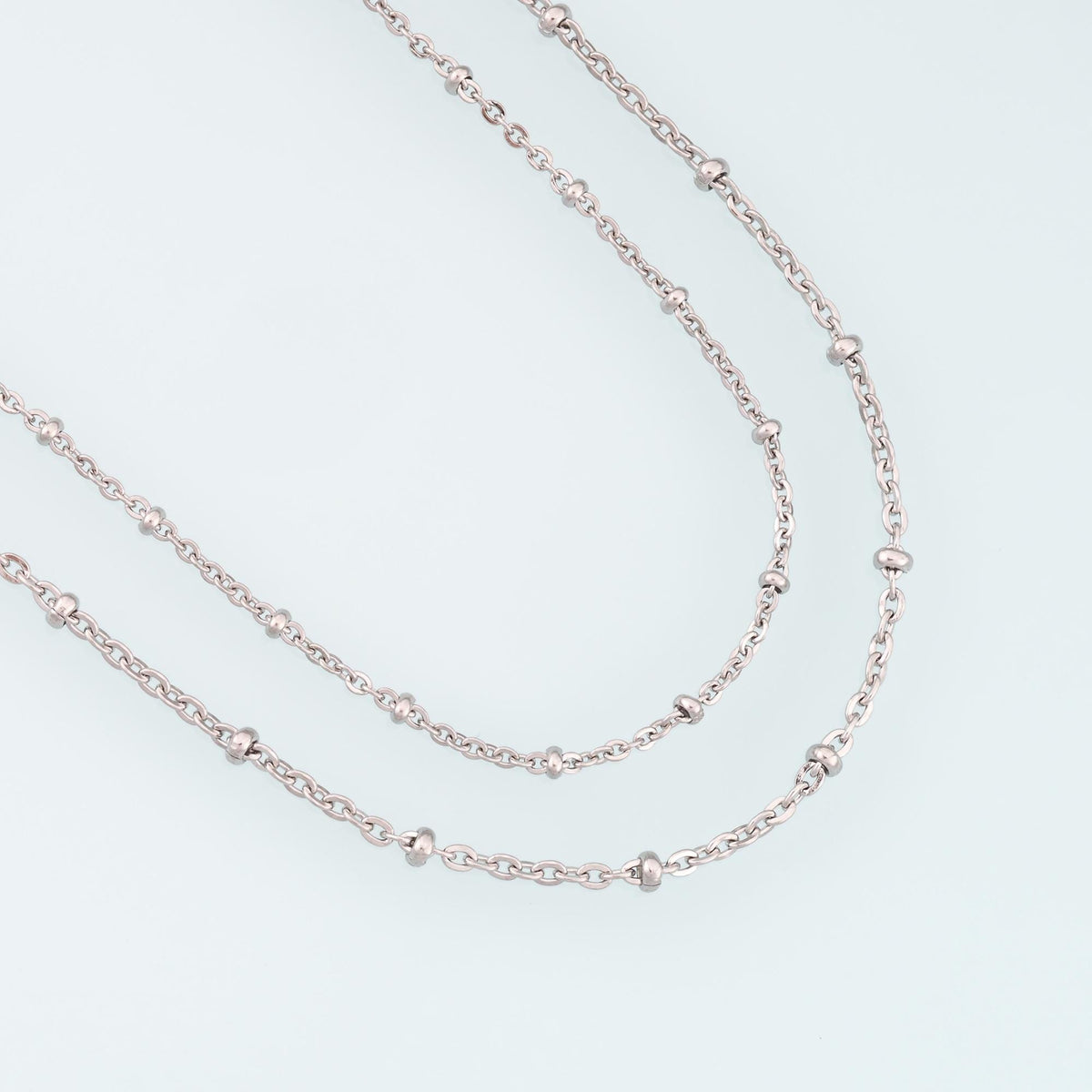 Stainless Steel Round Wire Chain,Silver Stainless Steel Chain,Waterproof Chain for DIY Necklace Bracelet Making