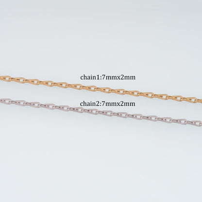 Stainless Steel Paper Clip Chain,14K Gold Stainless Steel Chain,Waterproof Chain for DIY Necklace Bracelet Making