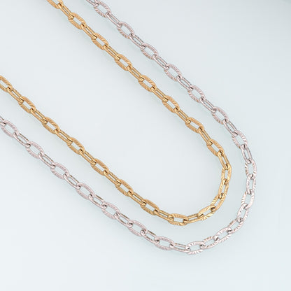 Stainless Steel Embossed Oval Chain,14K Gold Stainless Steel Chain,Waterproof Chain for DIY Necklace Bracelet Making