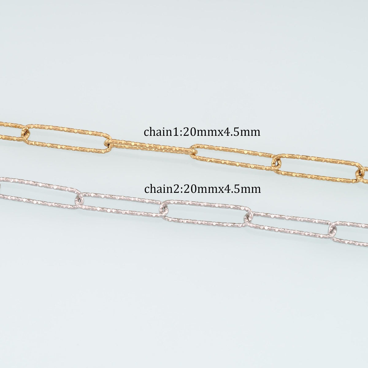 Stainless Steel Embossed Paper Clip Chain,14K Gold Stainless Steel Chain,Waterproof Chain for DIY Necklace Bracelet Making