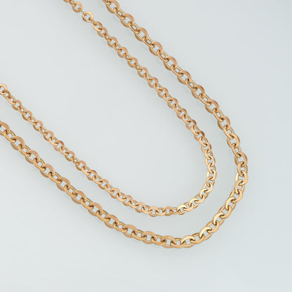 Stainless Steel Round Chain,14K Gold Stainless Steel Chain,Waterproof Chain for DIY Necklace Bracelet Making