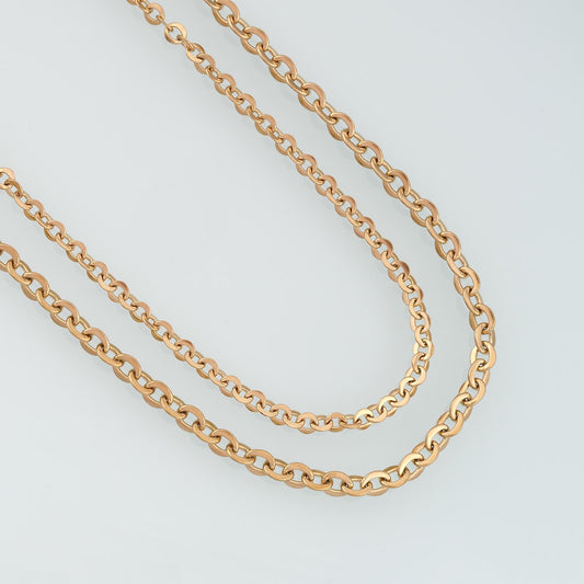 Stainless Steel Round Chain,14K Gold Stainless Steel Chain,Waterproof Chain for DIY Necklace Bracelet Making